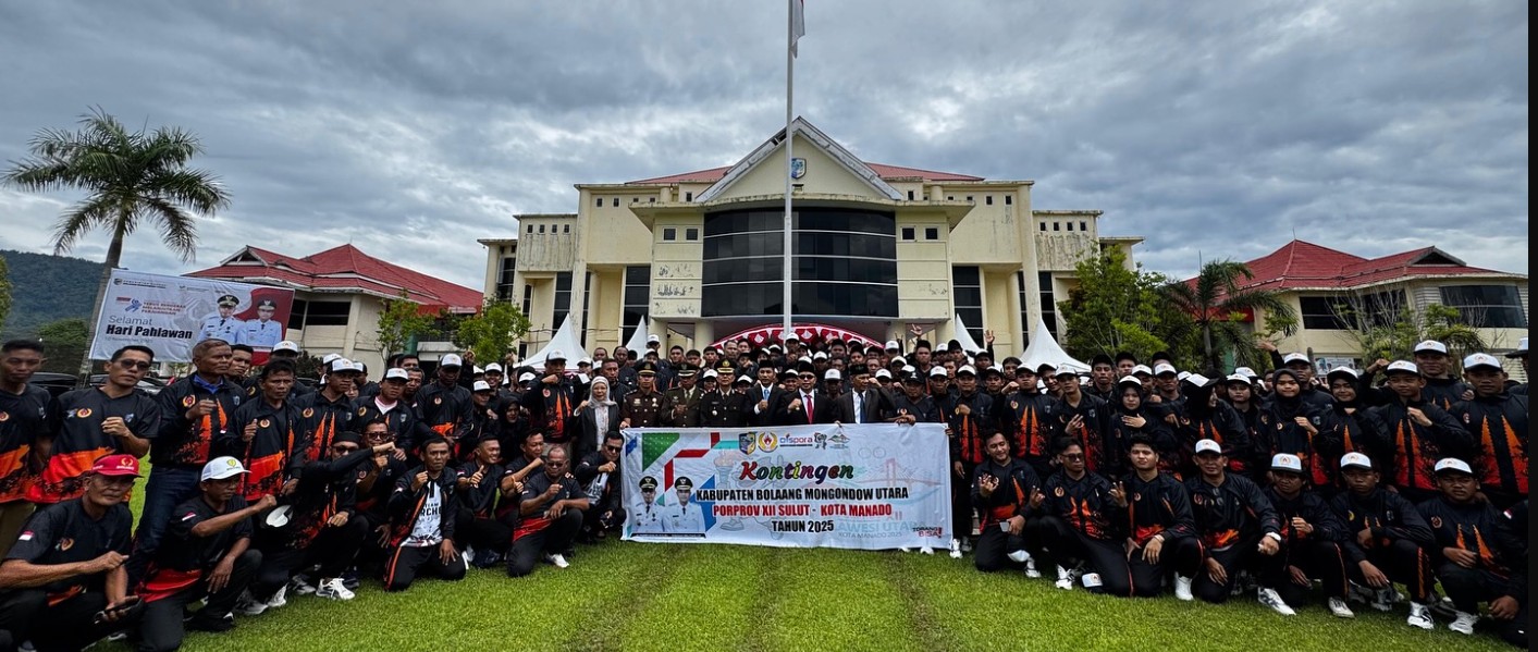 Bupati Sirajudin Lasena Lepas Kontingen Boltara ke Porprov Sulut 2025